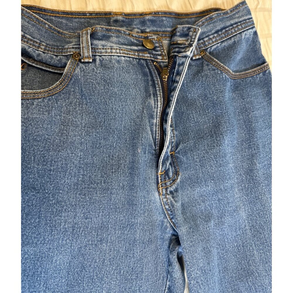 Vintage Private Club Fit Blue Denim Jeans Size 33, Faded Distressed Blue - Picture 8 of 10